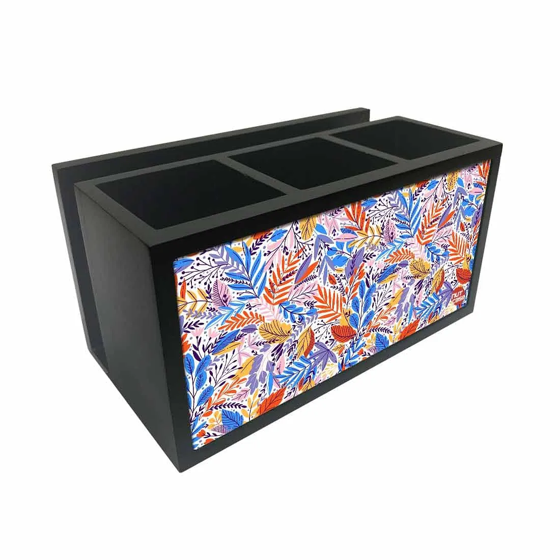 Cutlery Tissue Holder Napkin Stand -  Jungle Blue Multicolor Florals