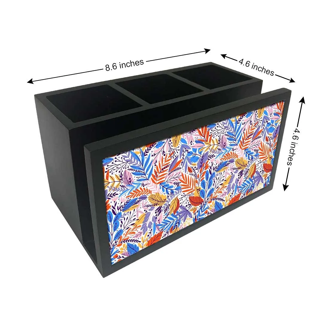 Cutlery Tissue Holder Napkin Stand -  Jungle Blue Multicolor Florals