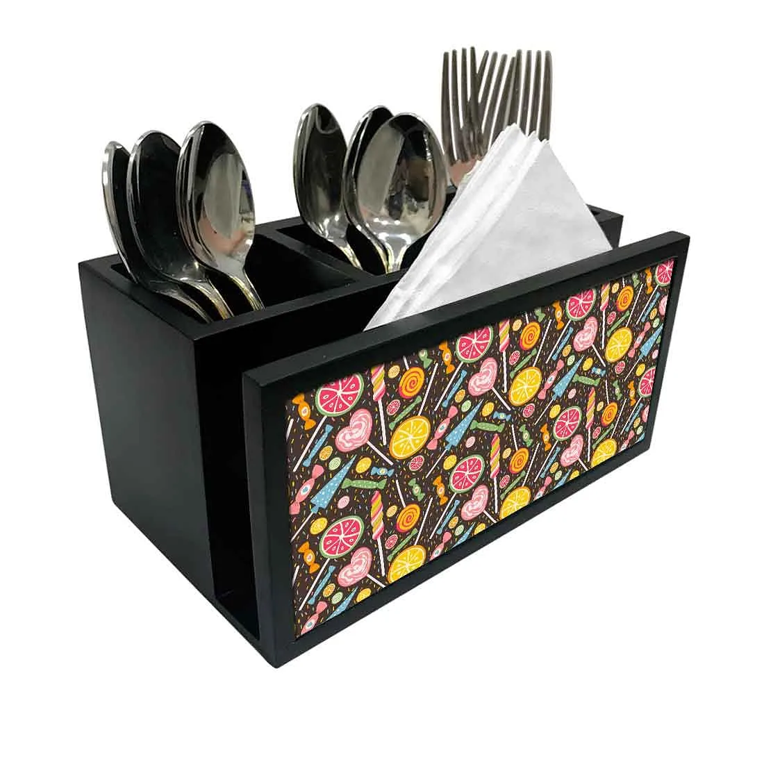 Cutlery Tissue Holder Napkin Stand -  Lemon and Candy