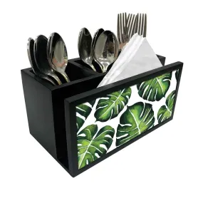Cutlery Tissue Holder Napkin Stand -  Monstera