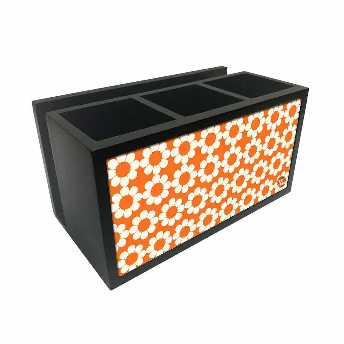 Cutlery Tissue Holder Napkin Stand -  Orange Flower