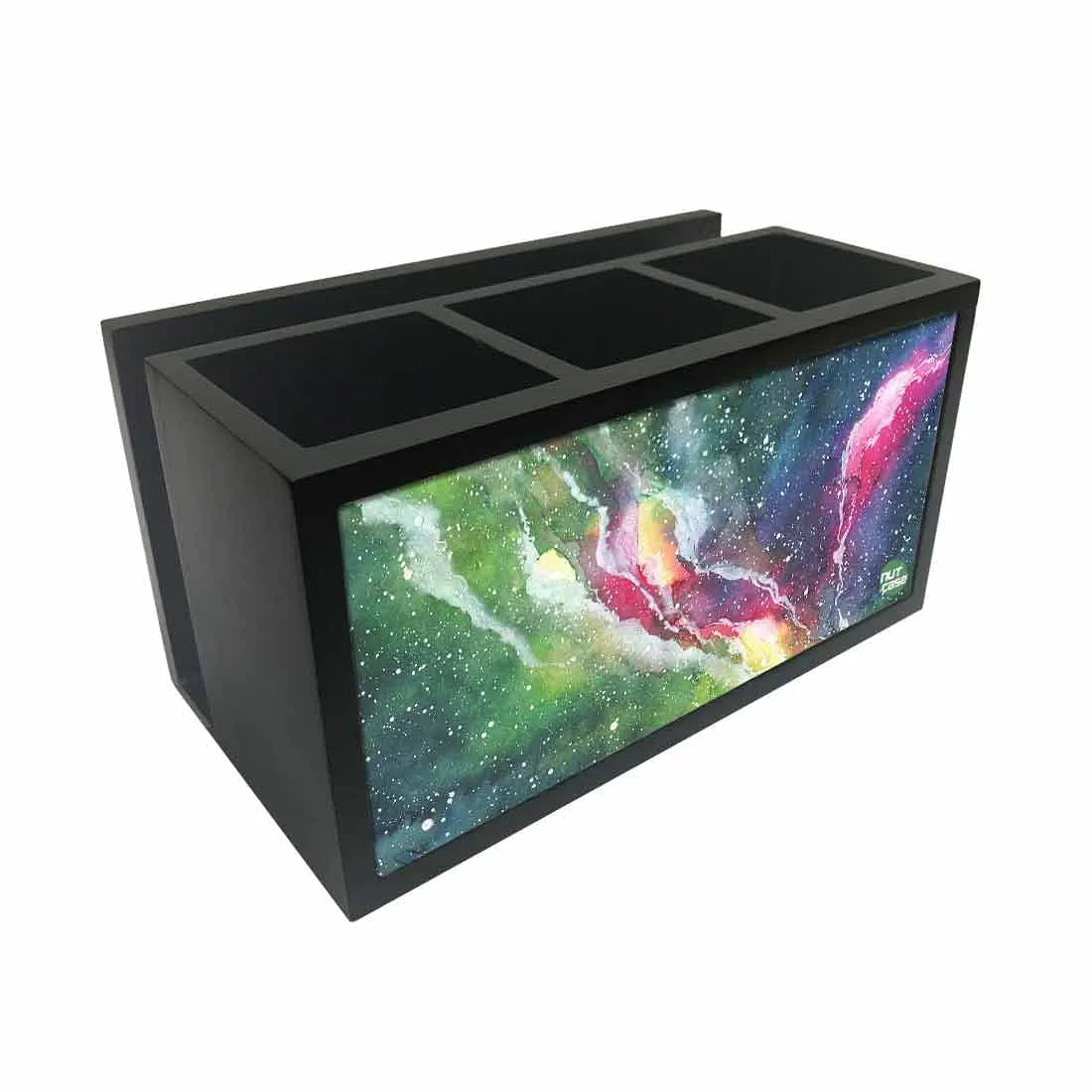 Cutlery Tissue Holder Napkin Stand -  Space Green Watercolor