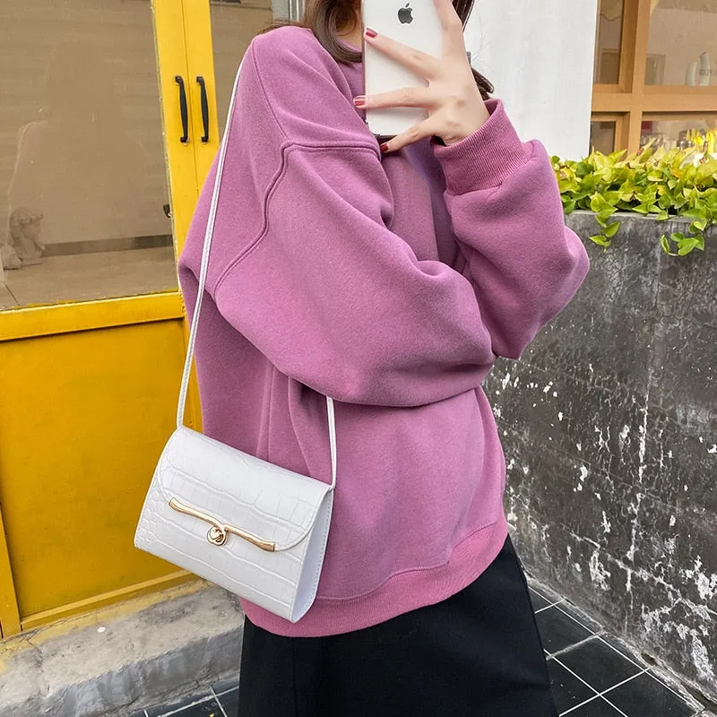 Darianrojas Women's Shoulder Bag Summer New Style Korean Messenger Bag Handbag Candy Color Lock Buckle Versatile Shoulder Bag