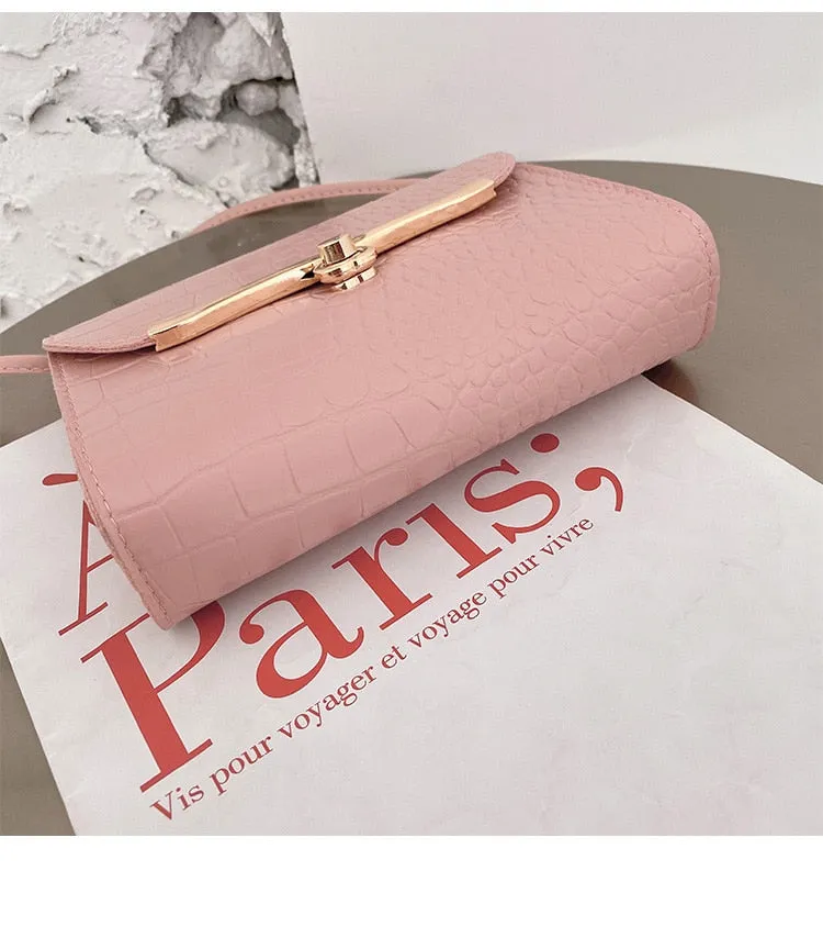 Darianrojas Women's Shoulder Bag Summer New Style Korean Messenger Bag Handbag Candy Color Lock Buckle Versatile Shoulder Bag