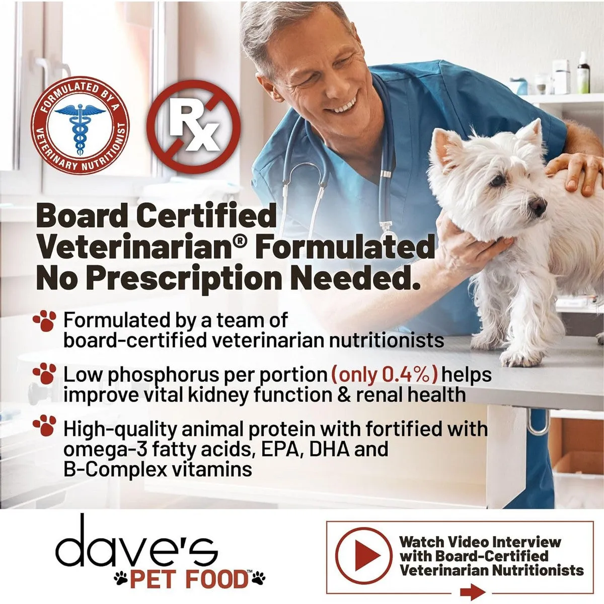 Dave's Pet Food Restricted Phosphorus Crumbles Chicken Dry Dog Food 4lb