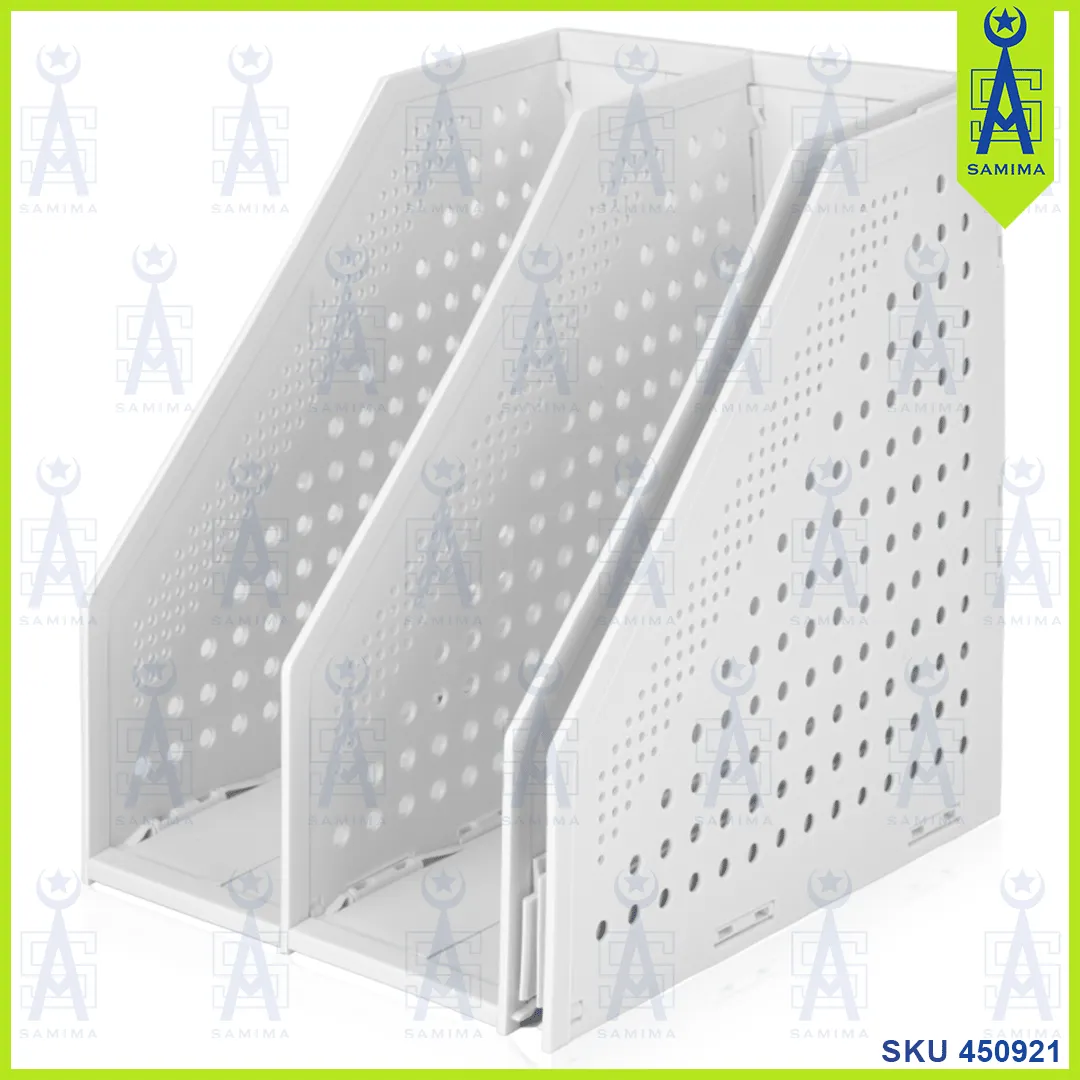 DELI 78995 FOLDABLE MAGAZINE HOLDER 3 DIVIDER A4
