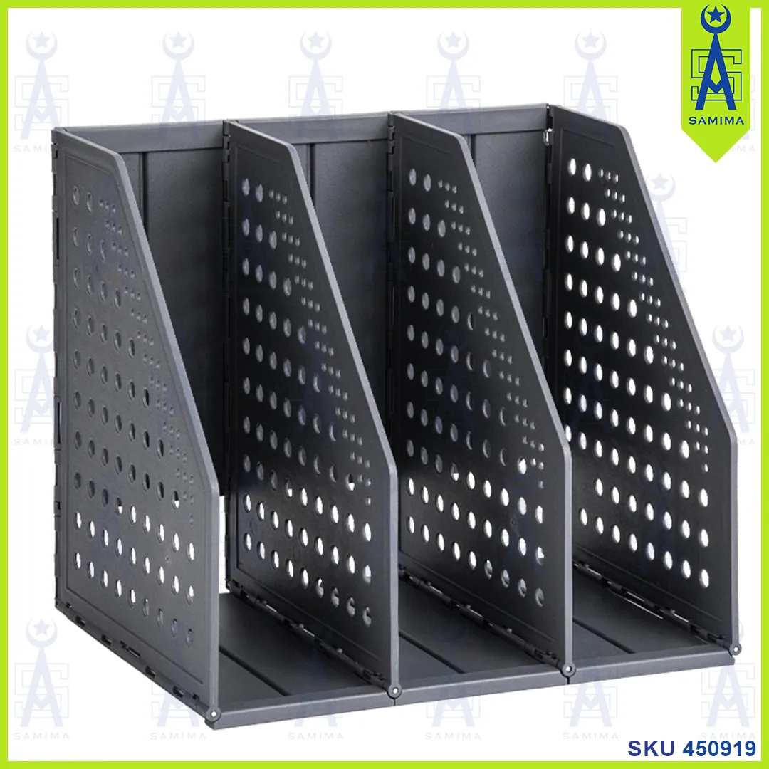 DELI 79003 FOLDABLE MAGAZINE HOLDER 3 DIVIDER A5