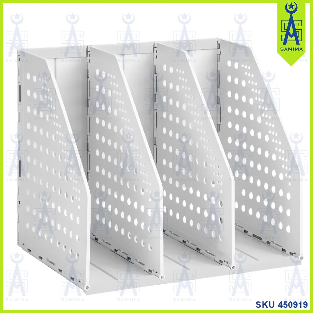 DELI 79003 FOLDABLE MAGAZINE HOLDER 3 DIVIDER A5