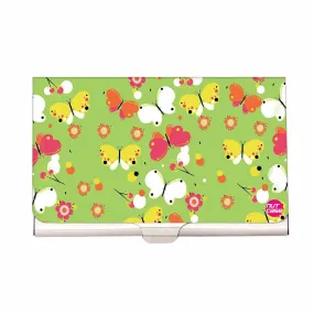 Designer Visiting Card Holder Nutcase - Spring Butterflies
