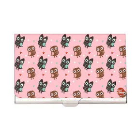 Designer Visiting Card Holder Nutcase - Sweet Owls