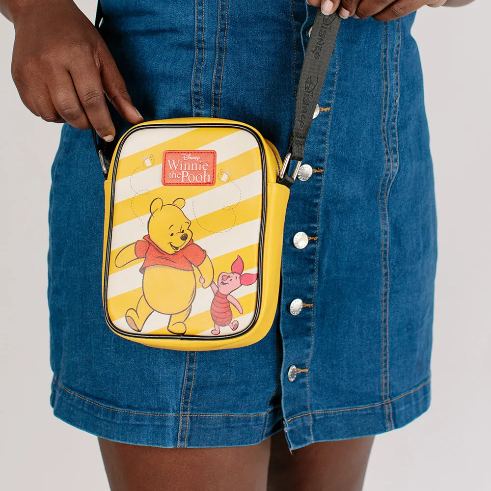 Disney Bag and Wallet Combo, Winnie the Pooh and Piglet Golden Yellow, Vegan Leather
