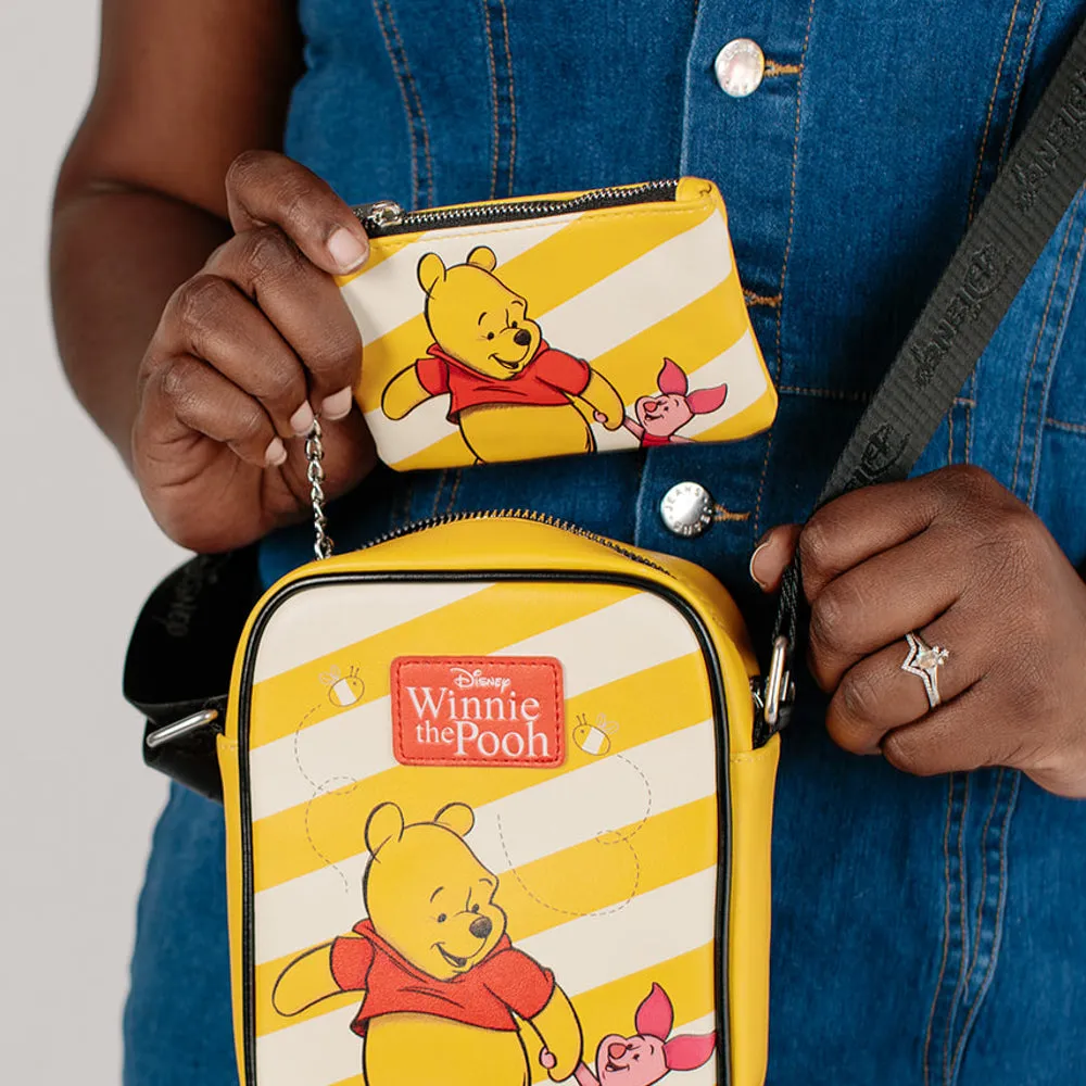 Disney Bag and Wallet Combo, Winnie the Pooh and Piglet Golden Yellow, Vegan Leather