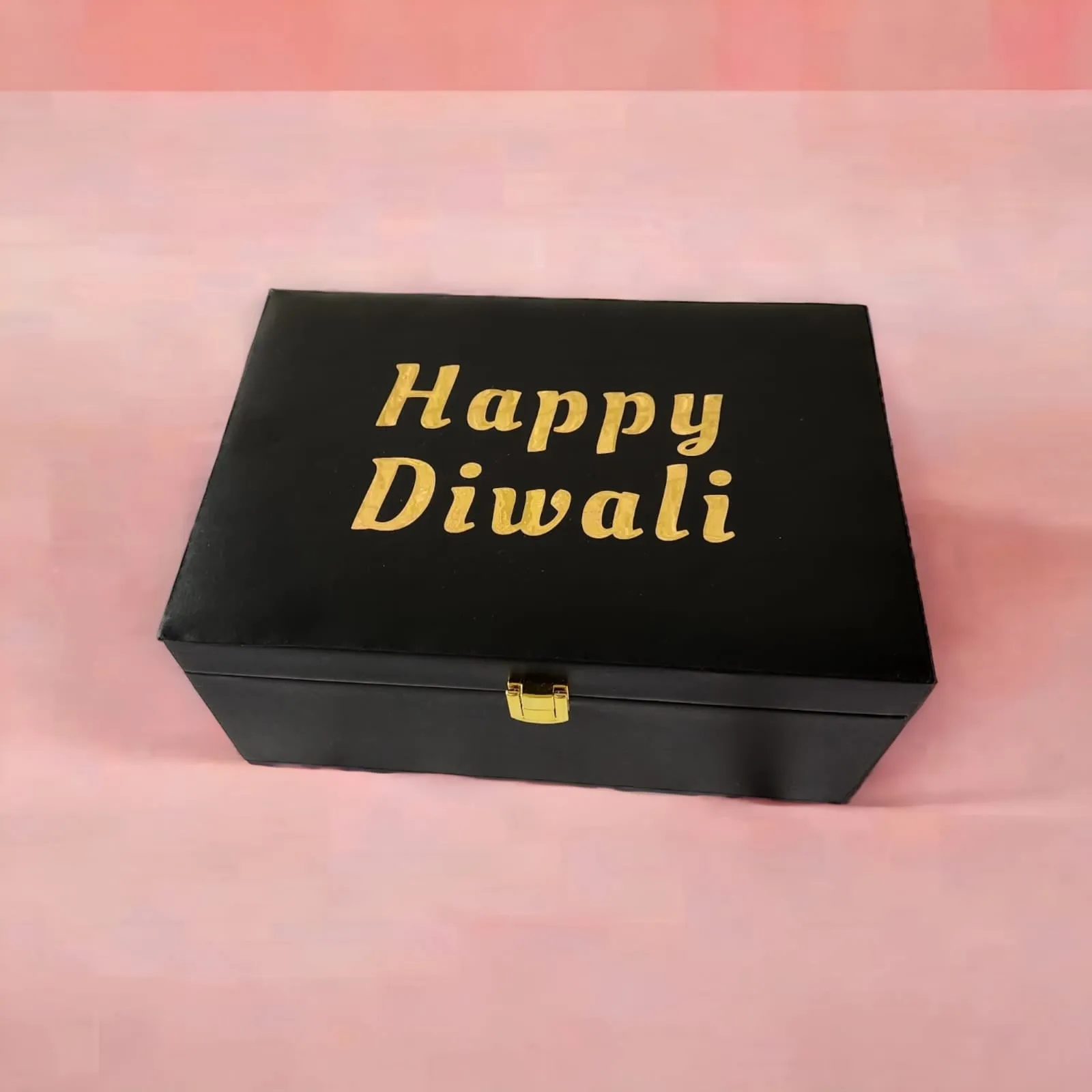 Diwali Gift Box - PU Leather Gift Box for Diwali-Available in Black & Pink