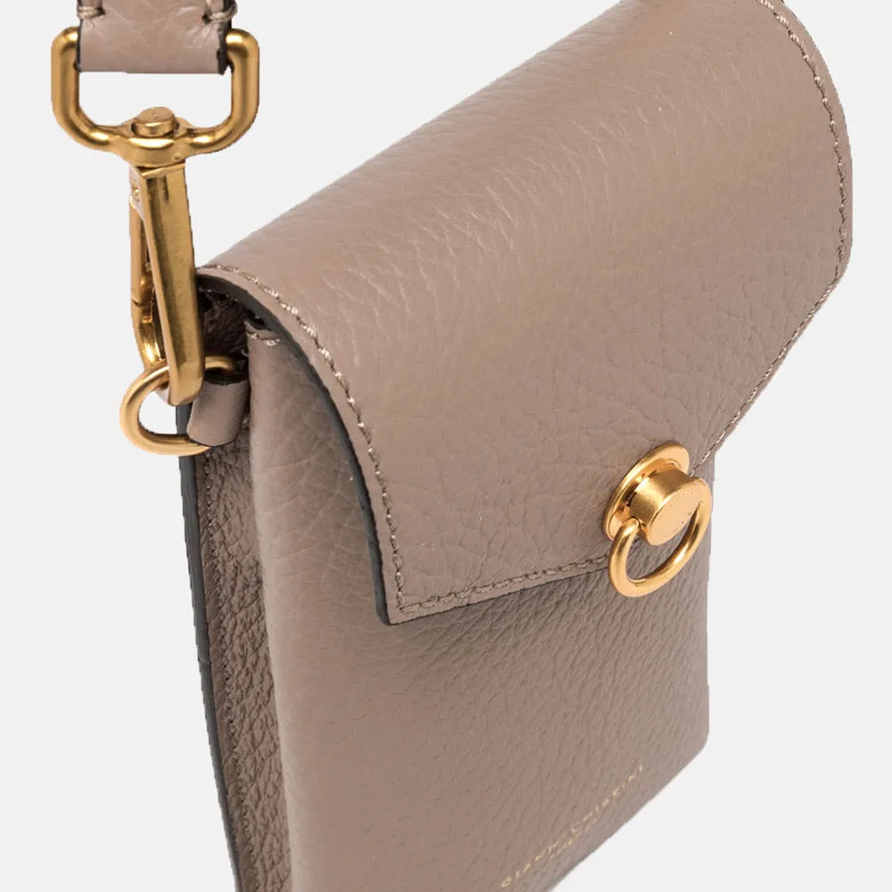 Dove Grey Leather Corallo Phone Bag