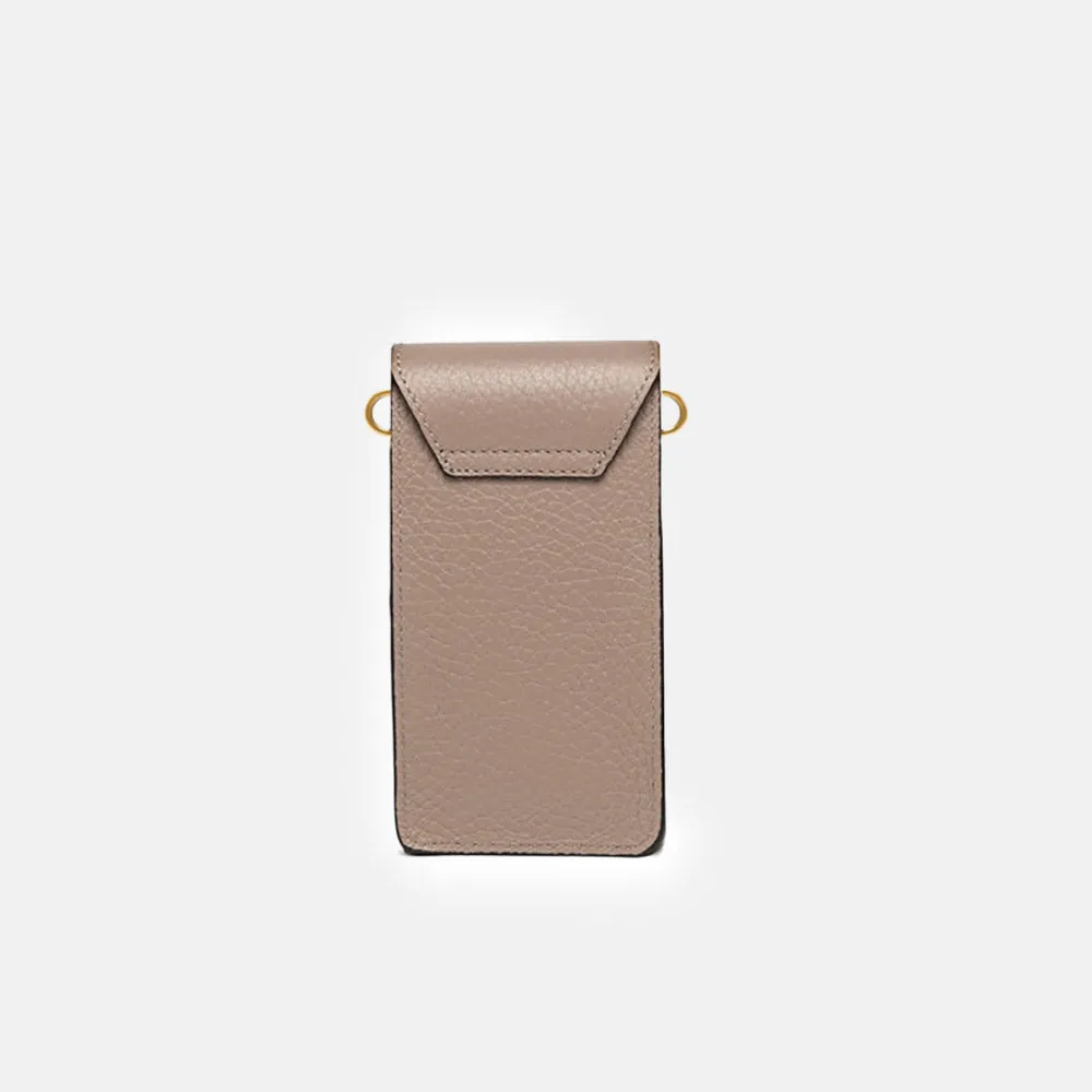 Dove Grey Leather Corallo Phone Bag