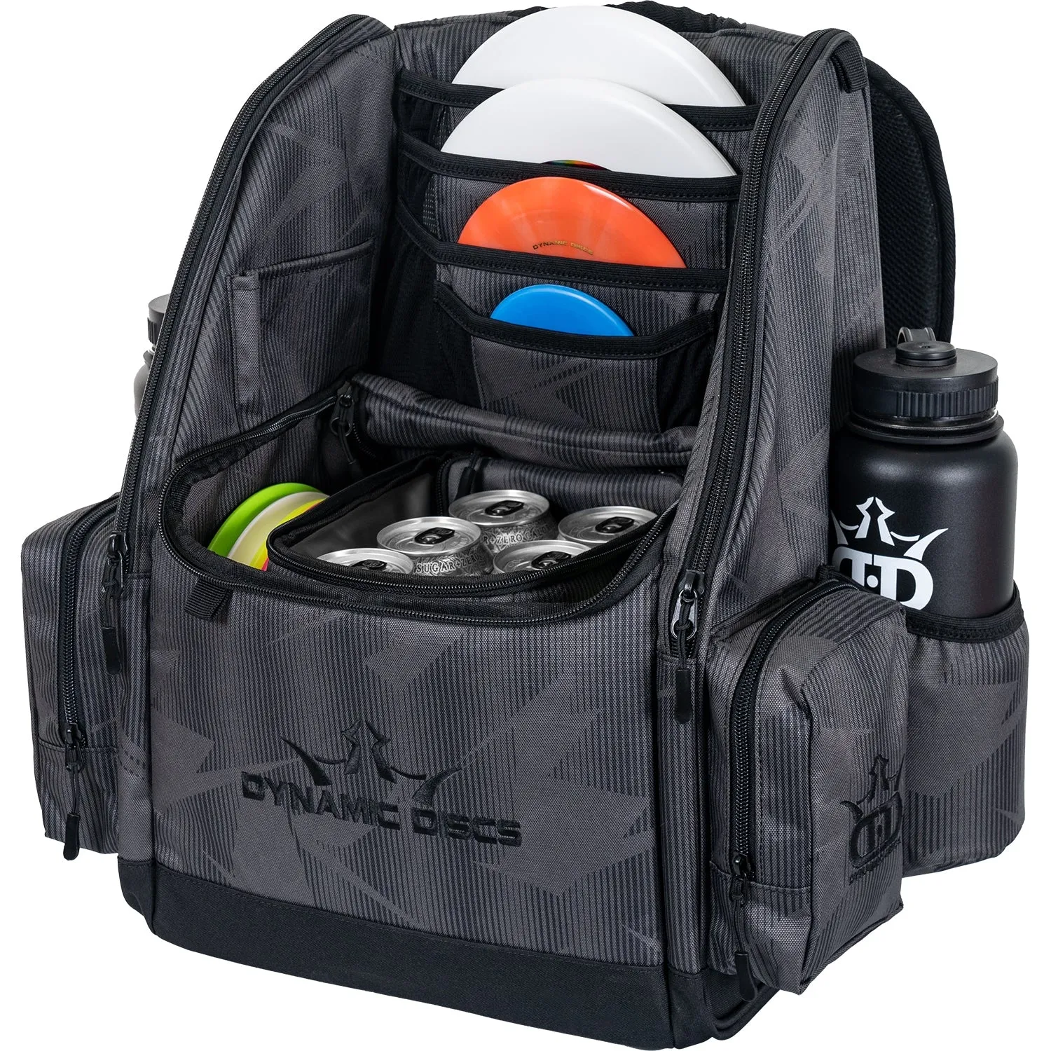 Dynamic Discs Commander Cooler Backpack Disc Golf Bag - Graphite Hex