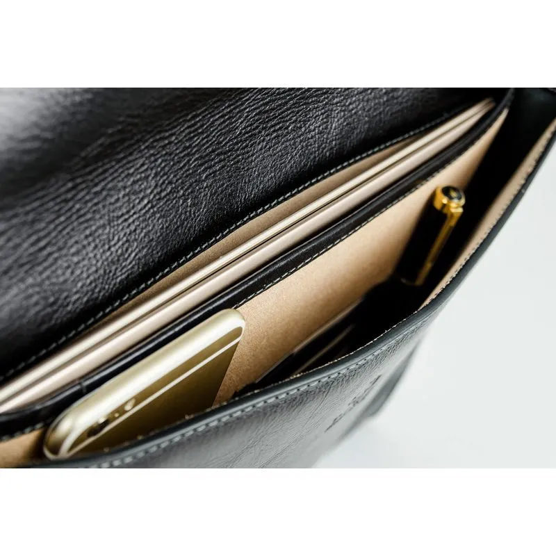 Full Grain Italian Leather Portfolio Document Holder - Age of Innocence
