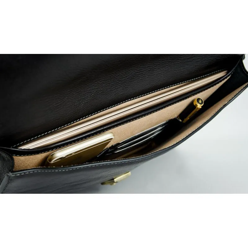 Full Grain Italian Leather Portfolio Document Holder - Age of Innocence