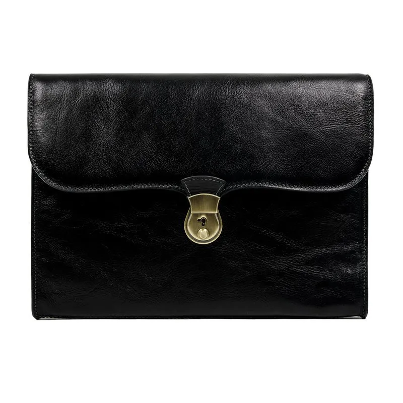 Full Grain Italian Leather Portfolio Document Holder - Age of Innocence