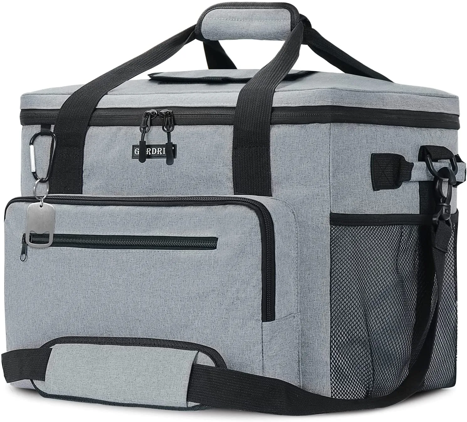 GARDRIT Large Cooler Bag - 60 Cans Collapsible Insulated Lunch Box, Leak-Proof Cooler Bag Suitable for Camping, Picnic& Beach (40L/Grey)
