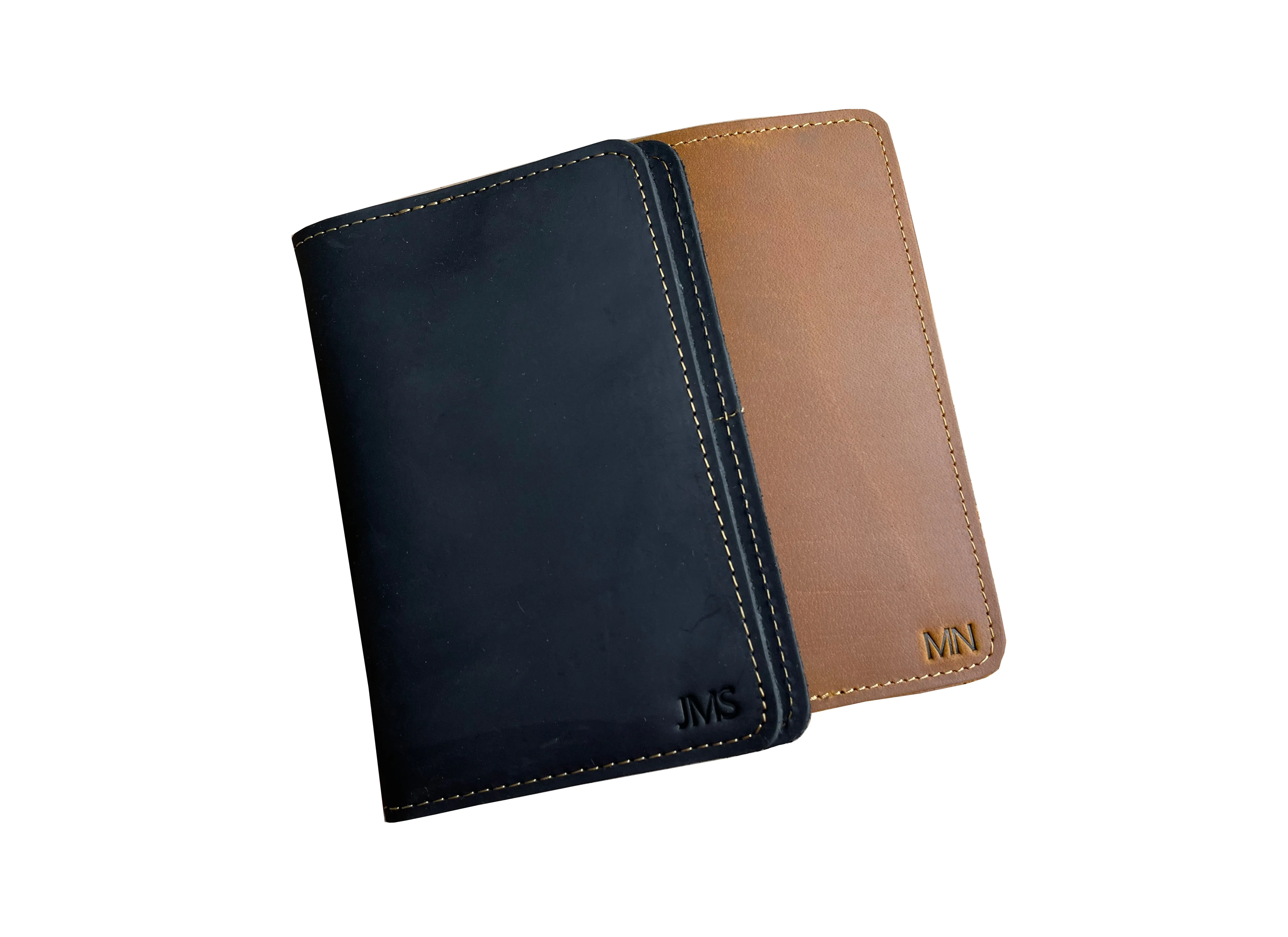 Genuine Leather Passport Holder Navy