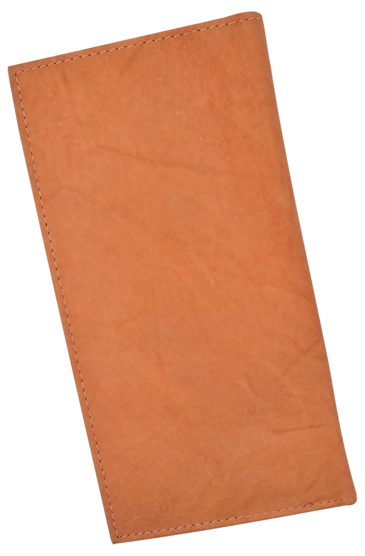 Genuine Leather Slim Bifold Checkbook Cover Credit Card ID Holder