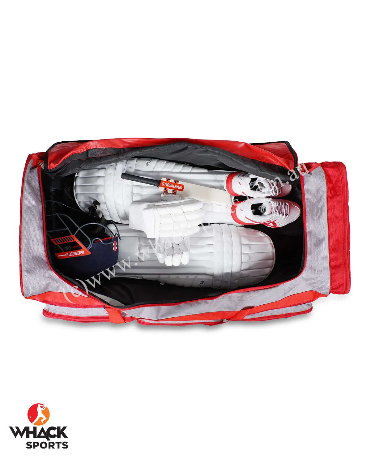 Gray Nicolls GN 8 Test Cricket Kit Bag - Wheelie - Large - Red