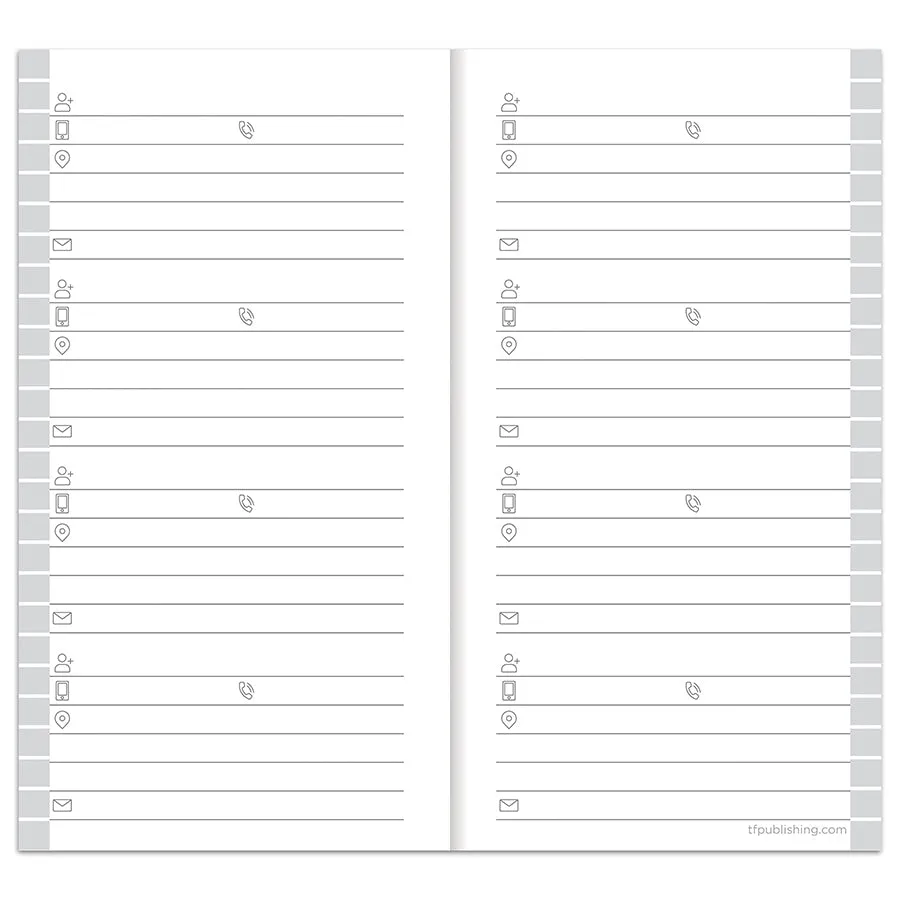 Gray Spiral Address Book