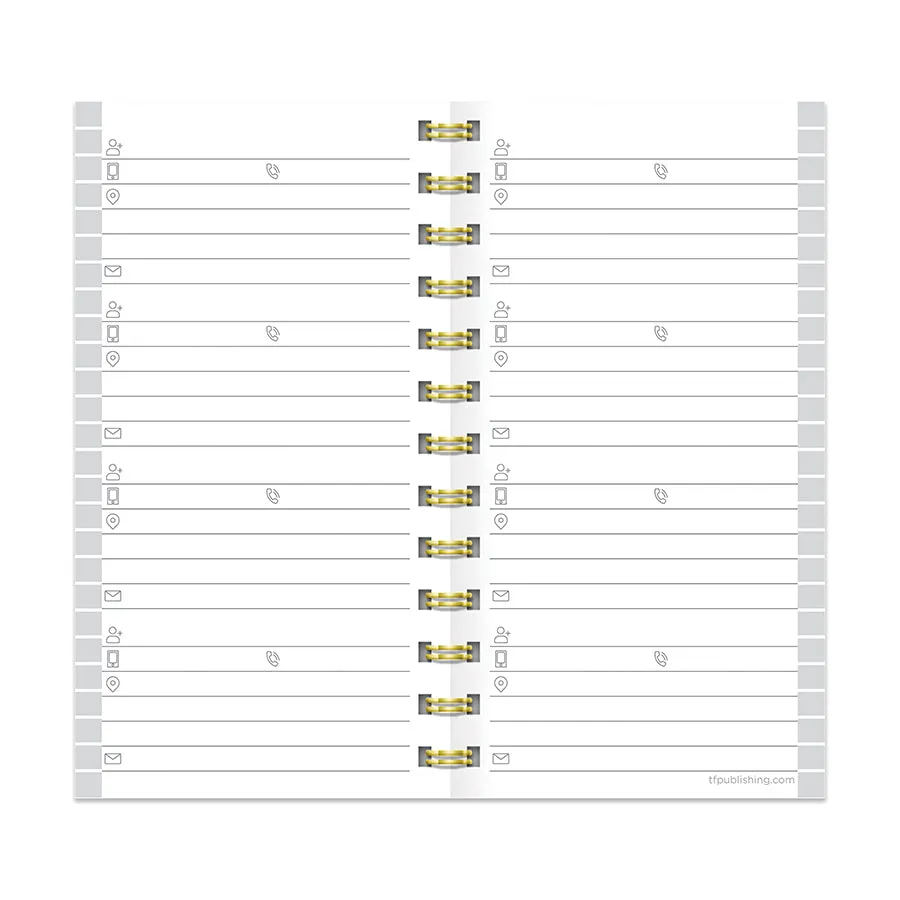 Gray Spiral Address Book