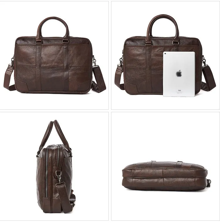 Handmade Leather Business Laptop Bag Briefcase