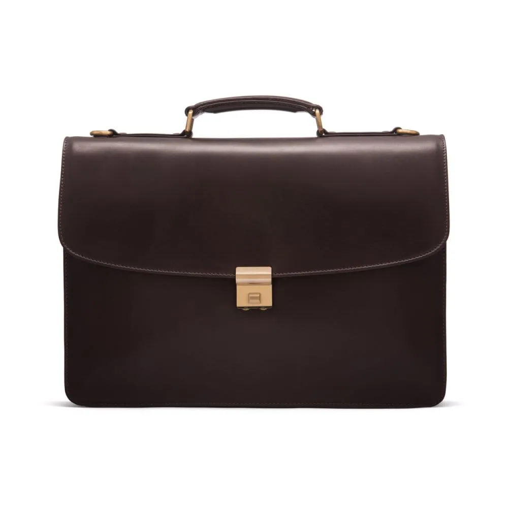 Harvard Leather Briefcase - Brown