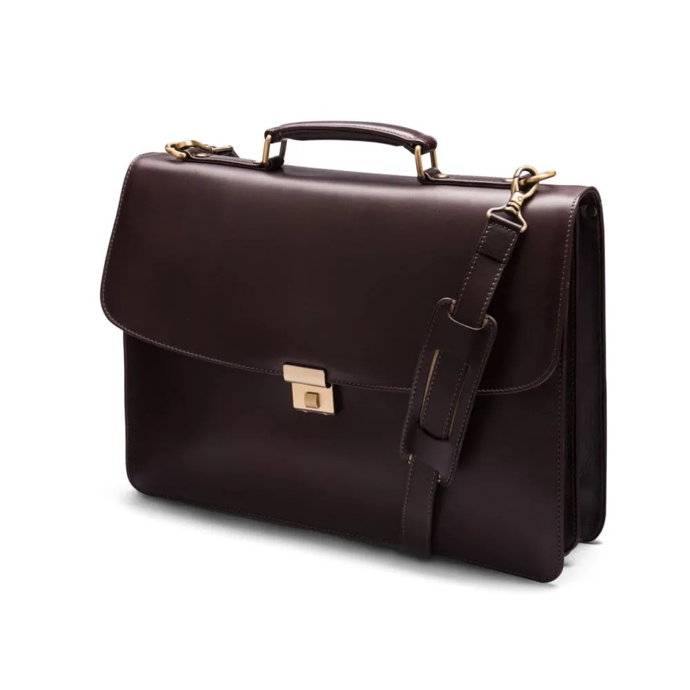 Harvard Leather Briefcase - Brown