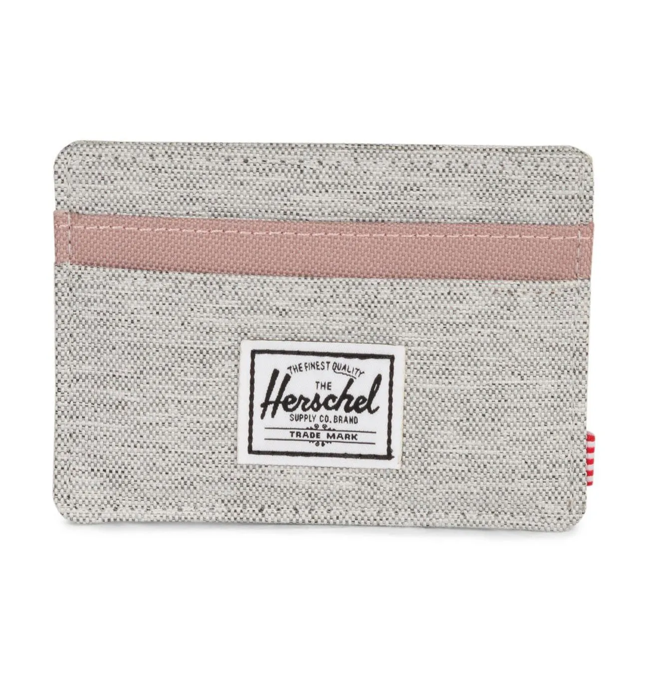 Herschel Charlie Card Holder – Light Grey/Rose