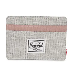 Herschel Charlie Card Holder – Light Grey/Rose
