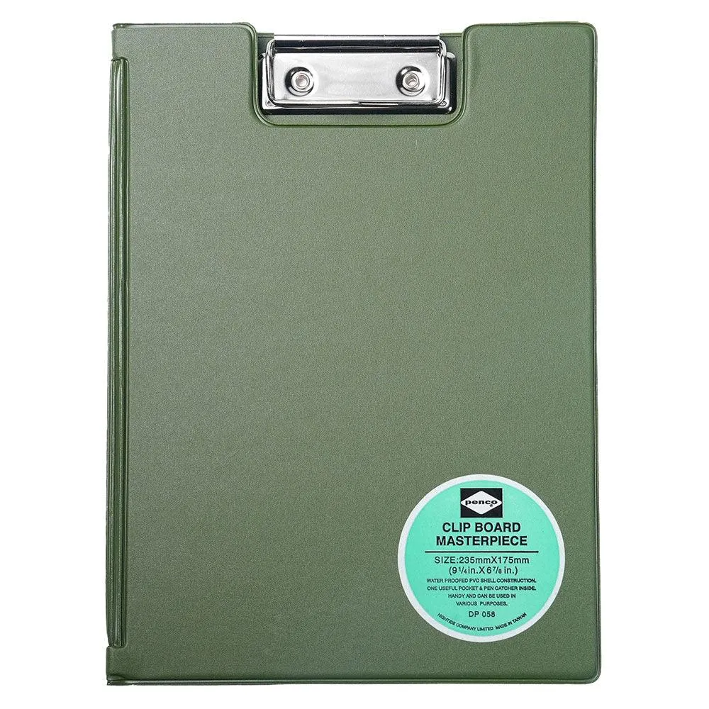 HIGHTIDE DP058 PENCO A5 size clip backing board olive green school supplies office meeting file collection finishing file folder
