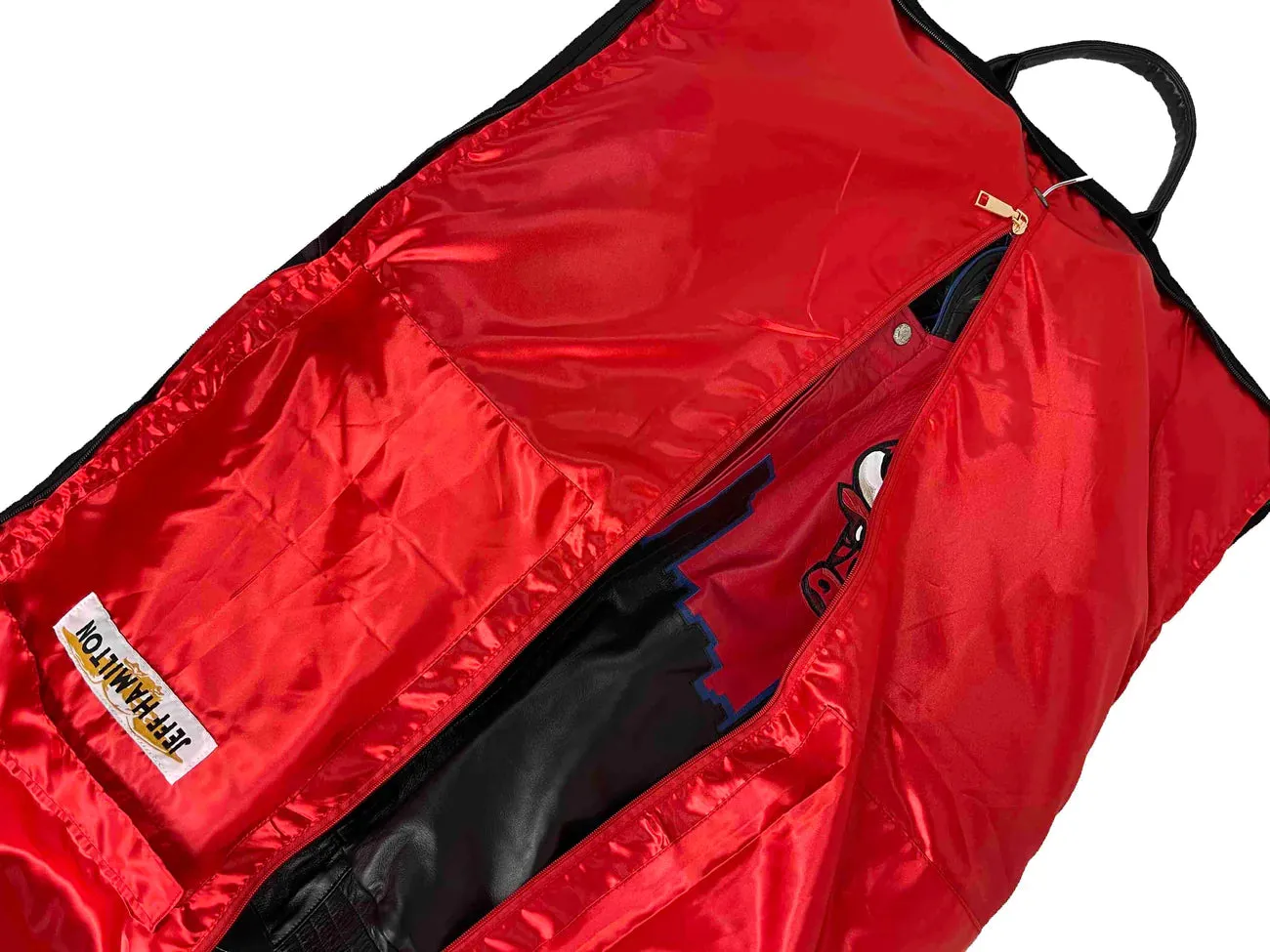 HOUSTON ROCKETS FULL LEATHER OLD ENGLISH JACKET Black