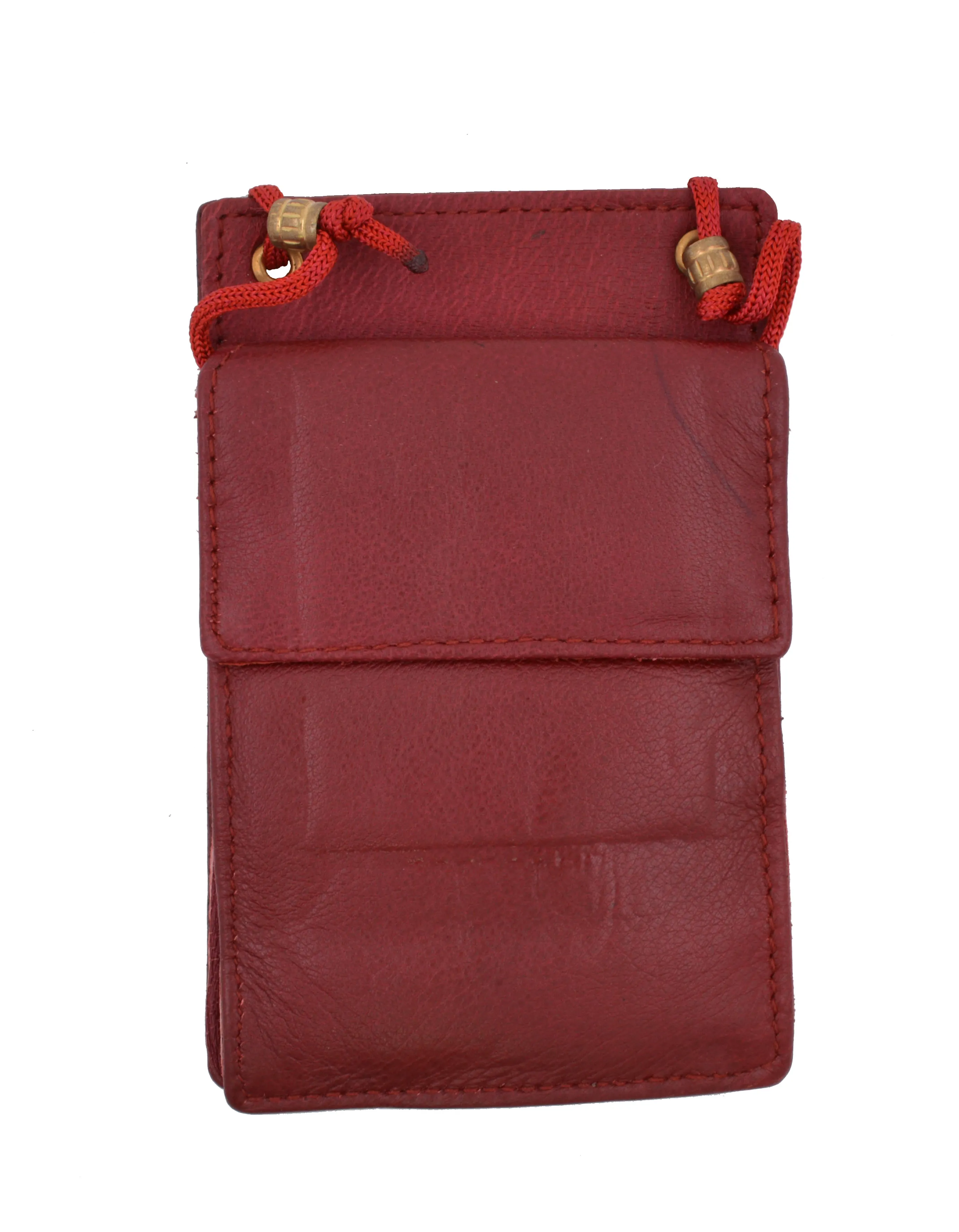 ID Badge Card Holder Leather Vertical Clip Neck Strap Lanyard Necklace Case