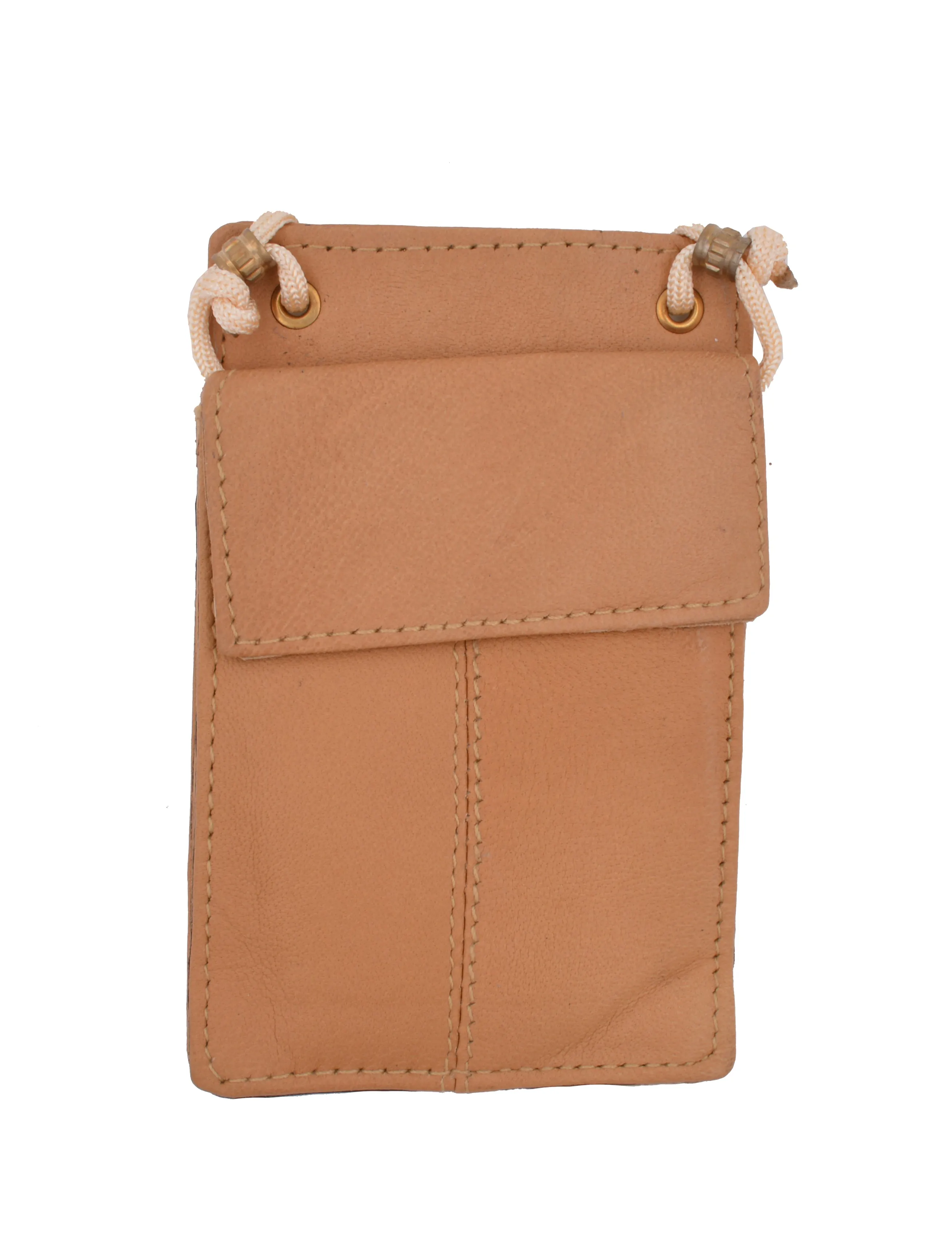 ID Badge Card Holder Leather Vertical Clip Neck Strap Lanyard Necklace Case