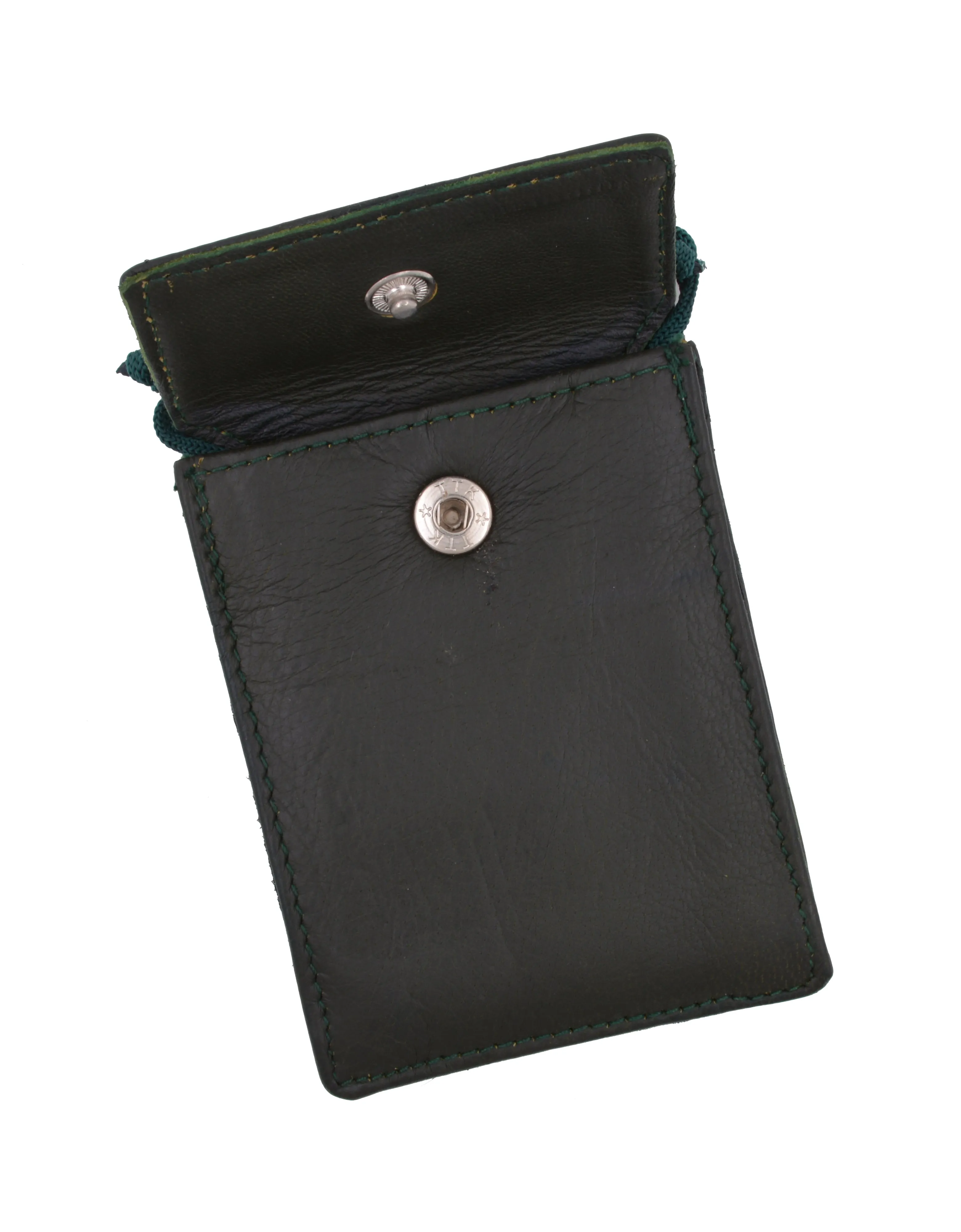 ID Badge Card Holder Leather Vertical Clip Neck Strap Lanyard Necklace Case