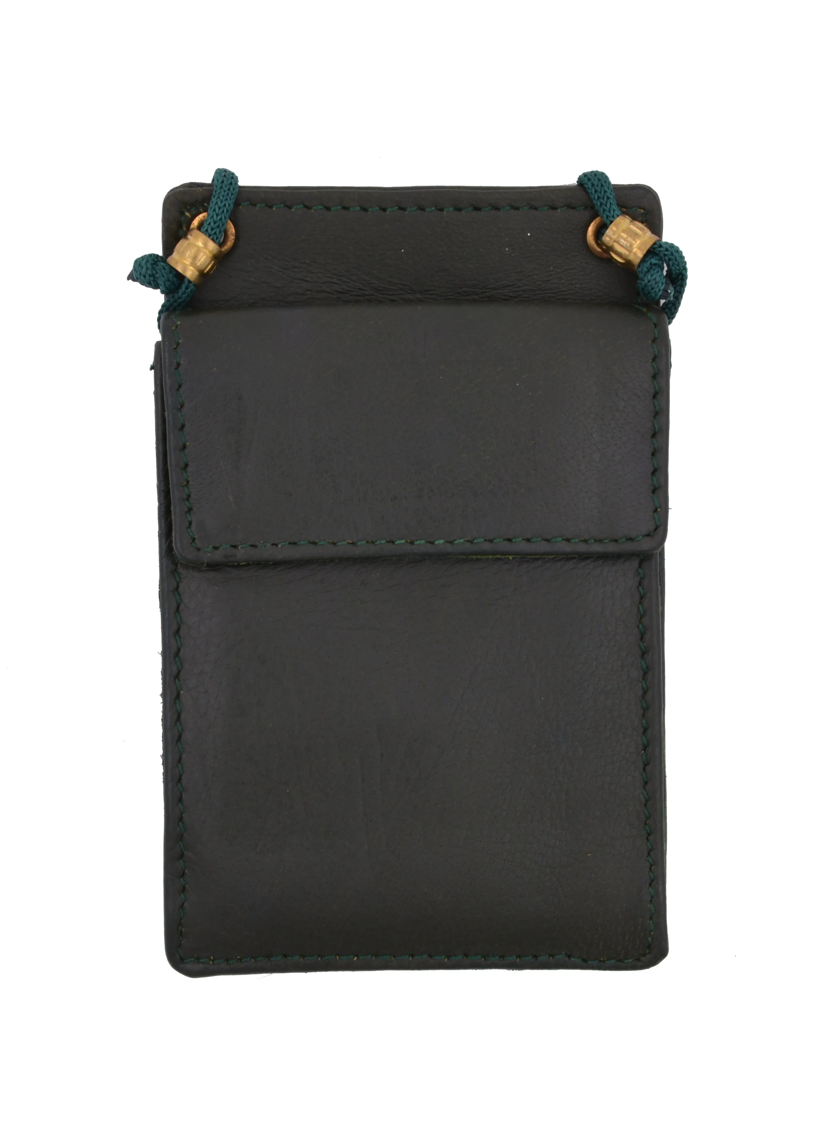ID Badge Card Holder Leather Vertical Clip Neck Strap Lanyard Necklace Case