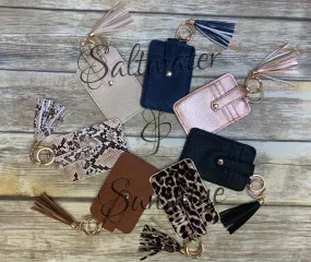 ID holder Keychain with Tassel