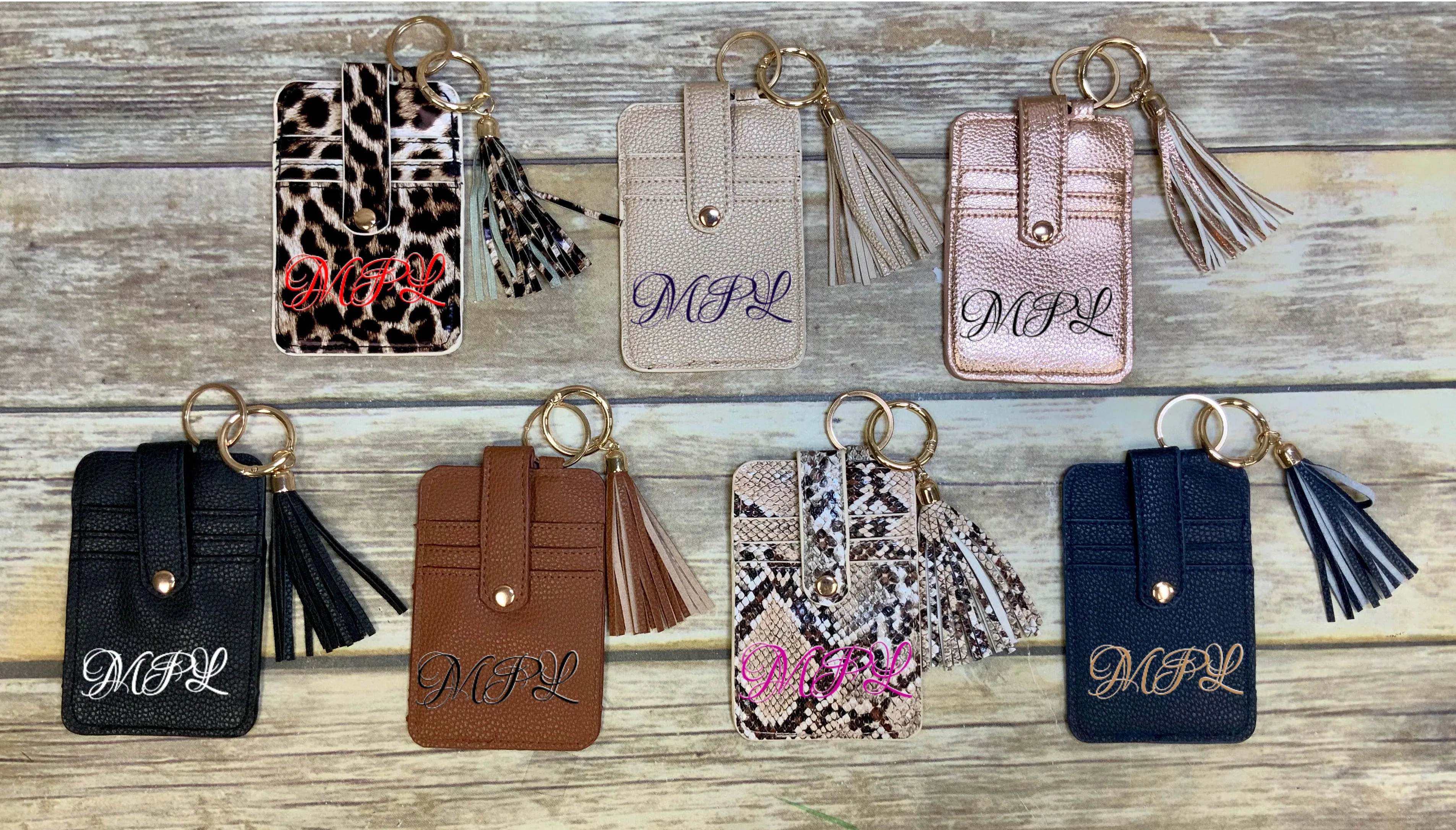 ID holder Keychain with Tassel