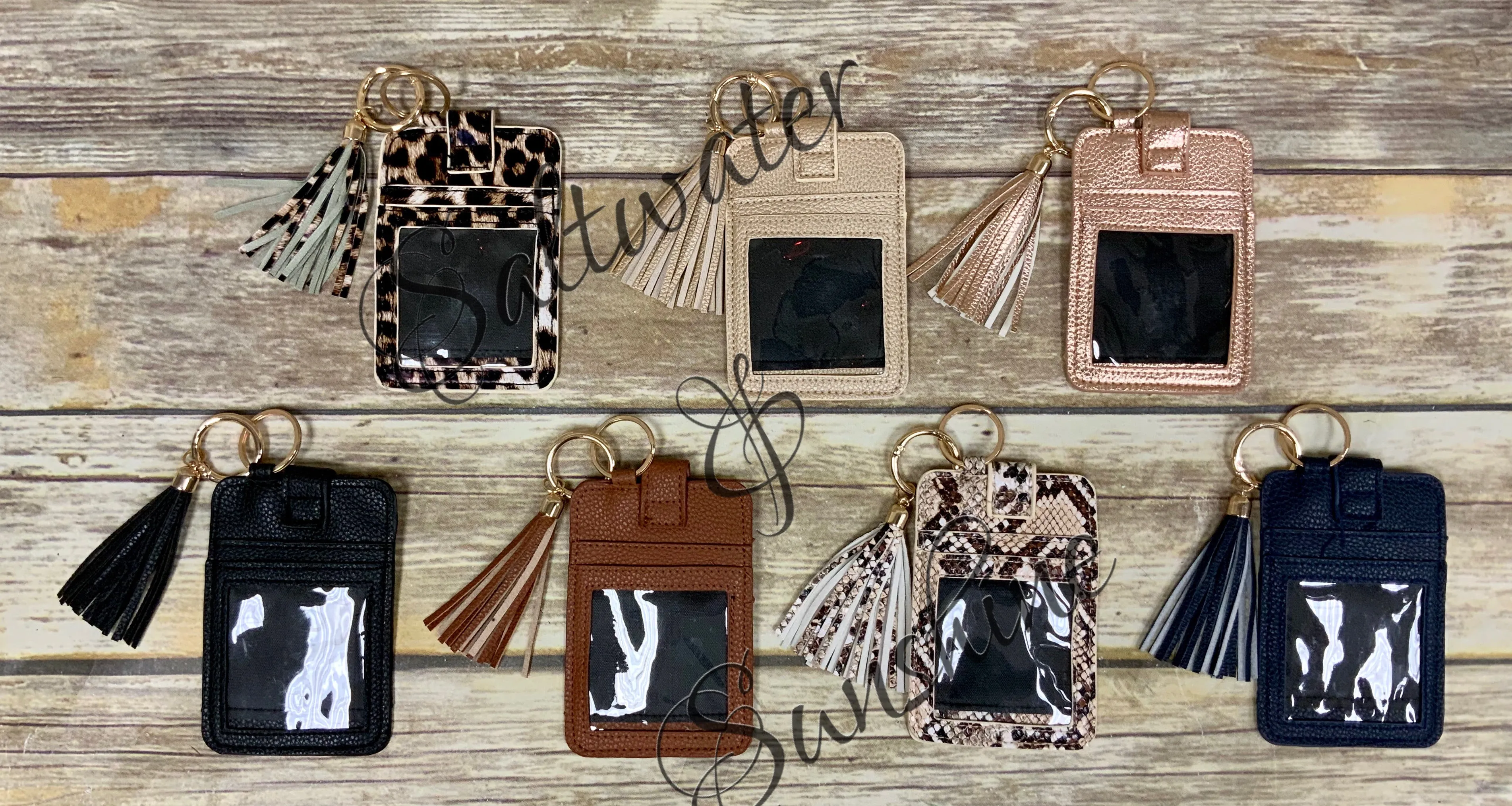 ID holder Keychain with Tassel