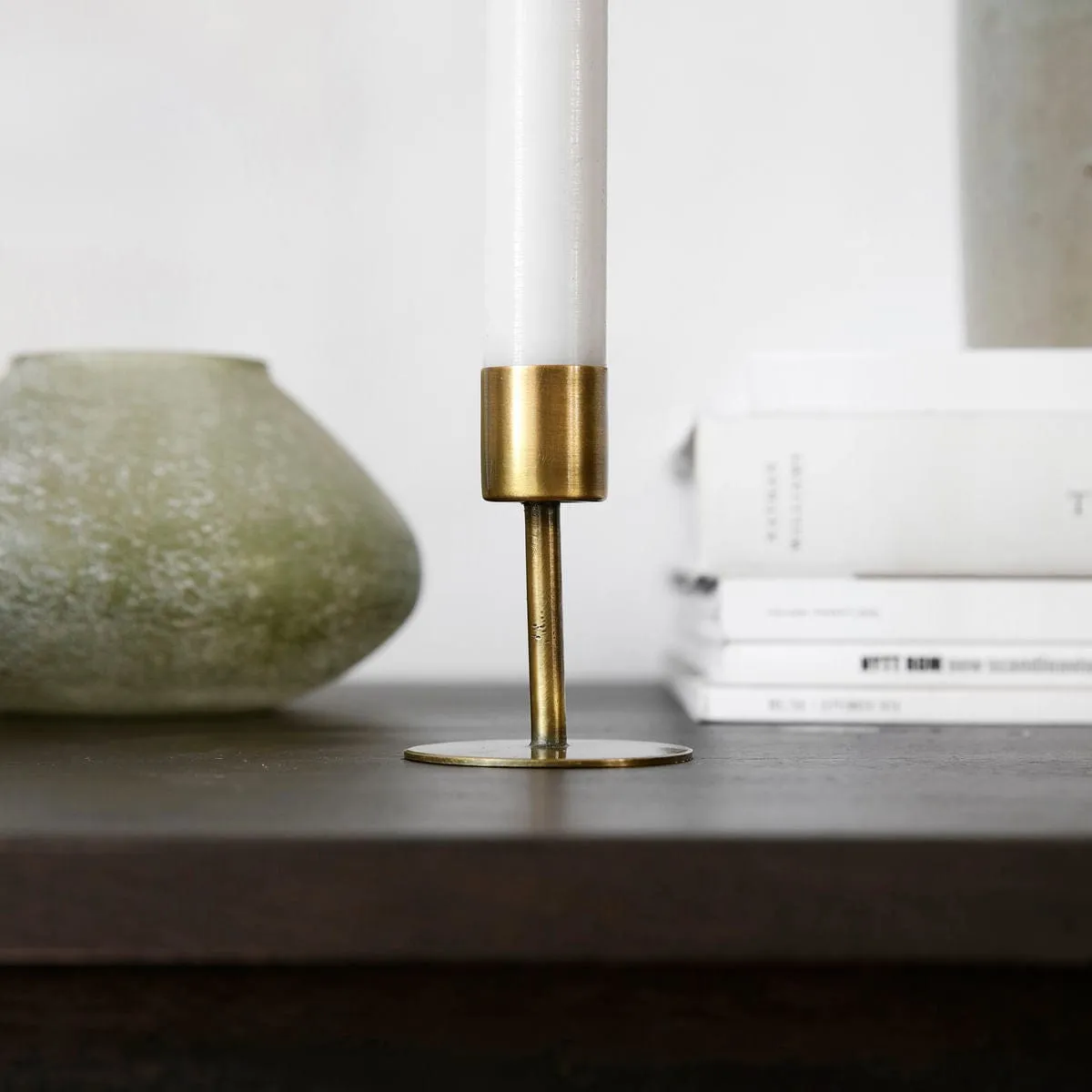 Iron Candle Stand | Brass 7x5cm