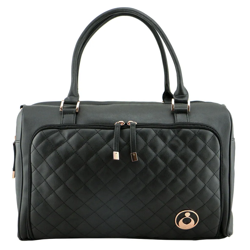 Isoki Double Zip Satchel Changing Bag (Ebony Quilt)