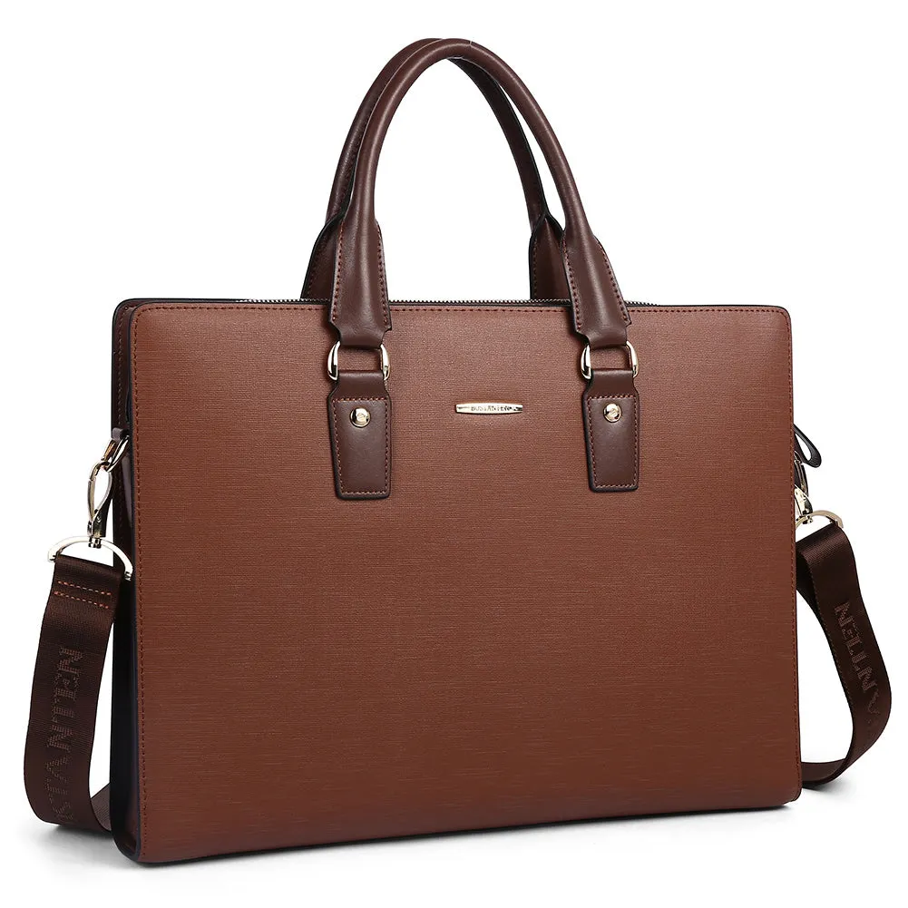 Johan Leather Lawyers Briefcase - Premium Laptop Bag