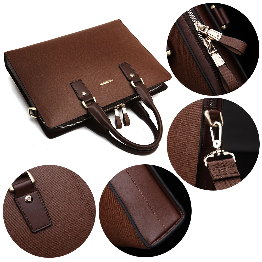 Johan Leather Lawyers Briefcase - Premium Laptop Bag