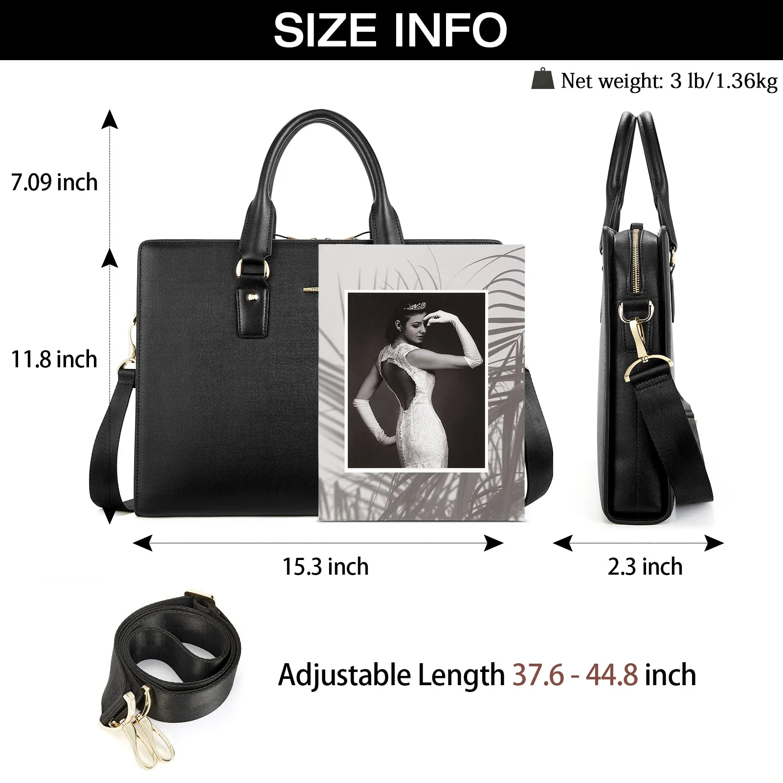 Johan Leather Lawyers Briefcase - Premium Laptop Bag
