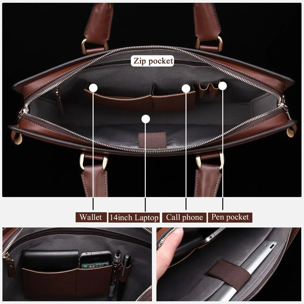 Johan Leather Lawyers Briefcase - Premium Laptop Bag