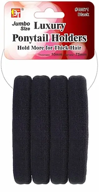 Jumbo Size Luxury Ponytail Holders by Beauty Town
